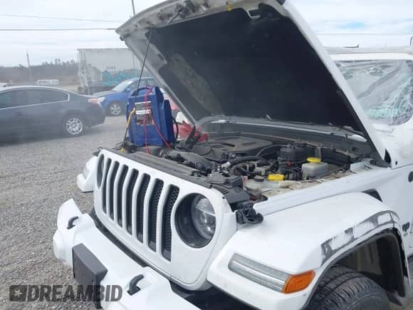 2022 Jeep Wrangler Unlimited Sahara z VIN 1C4HJXEN3NW222744, wystawiony jako IAAI lot #41855313 z przebiegiem 43 780 mil mil oraz . Historia ofert i sprzedaży dostępna na DreamBid. Obrazek 13.