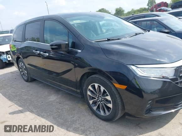 2024 Honda Odyssey EX-L with VIN 5FNRL6H60RB022556, listed as a IAAI auction lot 43153148 with 27,562 mi miles and . Bid and sale history available at DreamBid. Image 13.