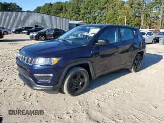 2020 Jeep Compass Sport with VIN 3C4NJCAB6LT220058, listed as a Copart auction lot 85564355 with 76,622 mi miles and Salvage title. Bid and sale history available at DreamBid. Image 1.