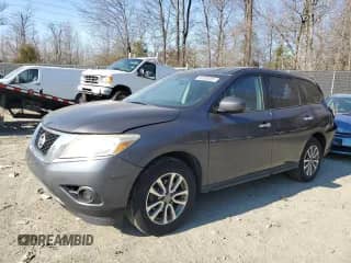 2013 Nissan Pathfinder S with VIN 5N1AR2MNXDC652569, listed as a Copart auction lot 46598085 with 197,899 mi miles and Salvage title. Bid and sale history available at DreamBid. Image 1.