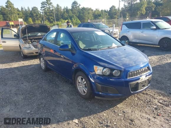 2012 Chevrolet Sonic LT with VIN 1G1JC5SB9C4207466, listed as a IAAI auction lot 43157488 with 98,200 mi miles and . Bid and sale history available at DreamBid. Image 1.