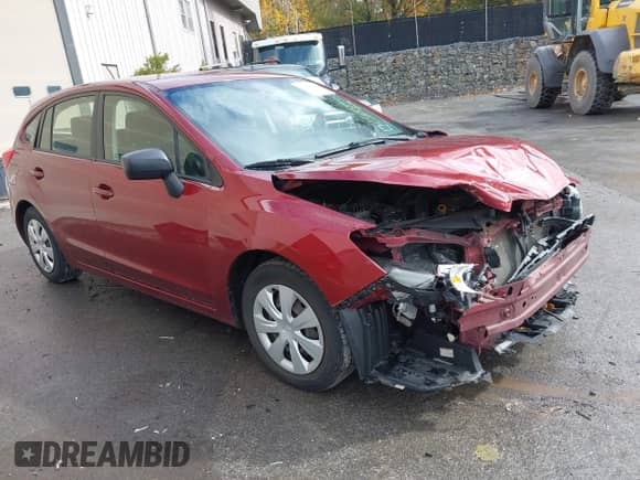 2016 Subaru Impreza 2.0i with VIN JF1GPAA68G8253118, listed as a IAAI auction lot 43498855 with 105,174 mi miles and . Bid and sale history available at DreamBid. Image 1.