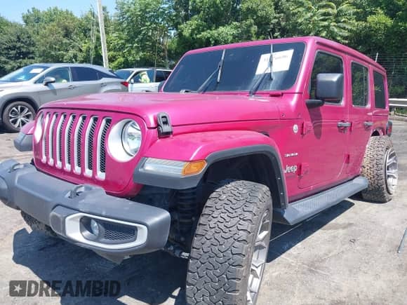 2021 Jeep Wrangler Unlimited Sahara High Altitude with VIN 1C4HJXEN4MW852853, listed as a IAAI auction lot 41976696 with 68,316 mi miles and . Bid and sale history available at DreamBid. Image 2.