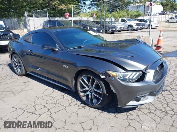 2016 Ford Mustang GT Premium with VIN 1FA6P8CF5G5333642, listed as a IAAI auction lot 43363030 with 48,090 mi miles and . Bid and sale history available at DreamBid. Image 1.