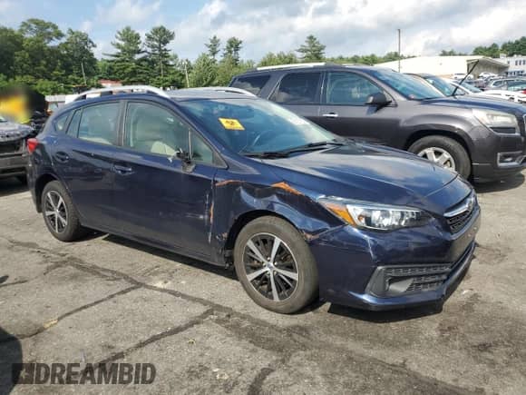 2020 Subaru Impreza Premium with VIN 4S3GTAV61L3734707, listed as a Copart auction lot 65137155 with 82,639 mi miles and Salvage title. Bid and sale history available at DreamBid. Image 4.