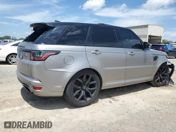 2018 Land Rover Range Rover Sport SVR with VIN SALWZ2SE9JA184718, listed as a Copart auction lot 62116664 with 89,605 mi miles and Salvage title. Bid and sale history available at DreamBid. Image 3.