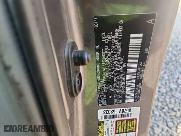 2014 Toyota Sienna XLE с VIN 5TDYK3DC9ES465951, выставлен на аукционе Copart как лот 82076345 с пробегом 251 483 миль миль и Списание • Salvage title. История ставок и продаж доступна на DreamBid. Изображение 13.