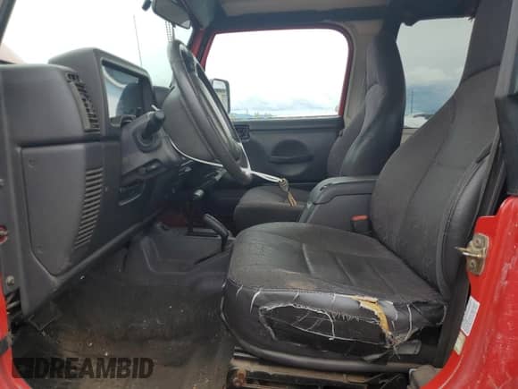 2001 Jeep Wrangler Sport with VIN 1J4FA49S11P339047, listed as a Copart auction lot 85923625 with 144,267 mi miles and Salvage title. Bid and sale history available at DreamBid. Image 7.