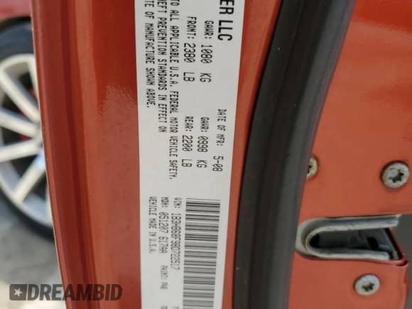 2008 Dodge Caliber с VIN 1B3HB68F98D722517, выставлен на аукционе Copart как лот 66773655 с пробегом 24 564 миль миль и Списание • Salvage title. История ставок и продаж доступна на DreamBid. Изображение 12.