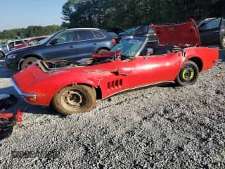 1968 Chevrolet Corvette с VIN 194678S402612, выставлен на аукционе Copart как лот 74560004 с пробегом 60 409 миль миль и Списание • Salvage title. История ставок и продаж доступна на DreamBid. Изображение 1.