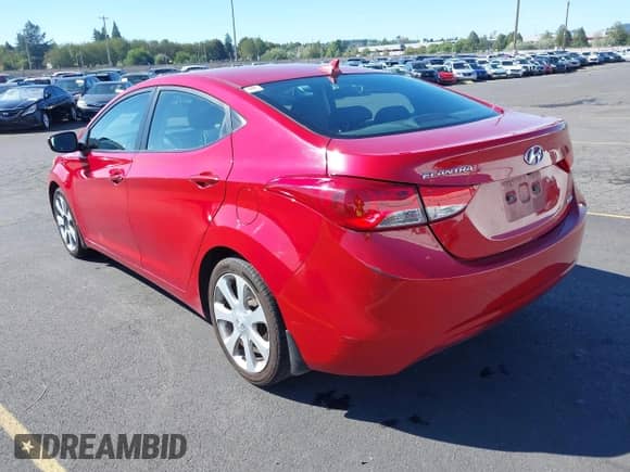 2013 Hyundai Elantra GLS with VIN KMHDH4AE2DU939091, listed as a IAAI auction lot 43188117 with 81,268 mi miles and . Bid and sale history available at DreamBid. Image 3.