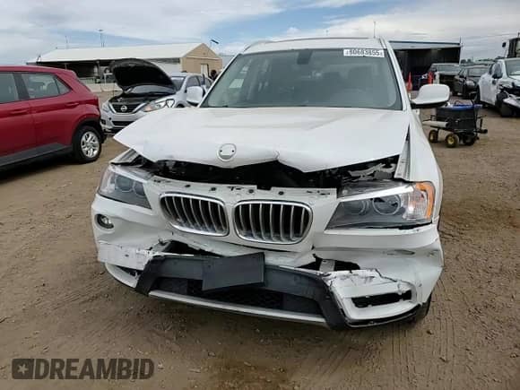 2013 BMW X3 xDrive28i with VIN 5UXWX9C55D0A17045, listed as a Copart auction lot 80683855 with 92,446 mi miles and Salvage title. Bid and sale history available at DreamBid. Image 14.