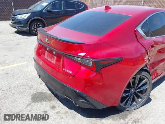 2021 Lexus IS 350 F Sport with VIN JTHGZ1B21M5047800, listed as a IAAI auction lot 42618974 with 34,815 mi miles and . Bid and sale history available at DreamBid. Image 4.