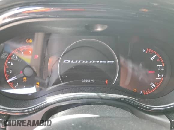 2022 Dodge Durango R/T Plus with VIN 1C4SDJCTXNC191599, listed as a Copart auction lot 69788335 with 38,418 mi miles and Salvage title. Bid and sale history available at DreamBid. Image 9.