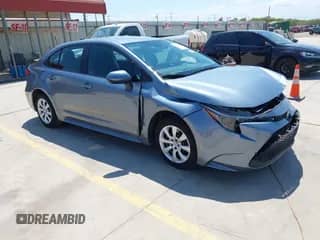 2021 Toyota Corolla LE with VIN 5YFEPMAE3MP199642, listed as a IAAI auction lot 43207840 with 17,238 mi miles and . Bid and sale history available at DreamBid. Image 1.