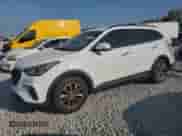 2017 Hyundai Santa Fe SE z VIN KM8SM4HF4HU169712, wystawiony jako Copart lot #80841385 z przebiegiem 148 384 mil mil oraz Czysty tytuł • Clean title. Historia ofert i sprzedaży dostępna na DreamBid. Obrazek 1.