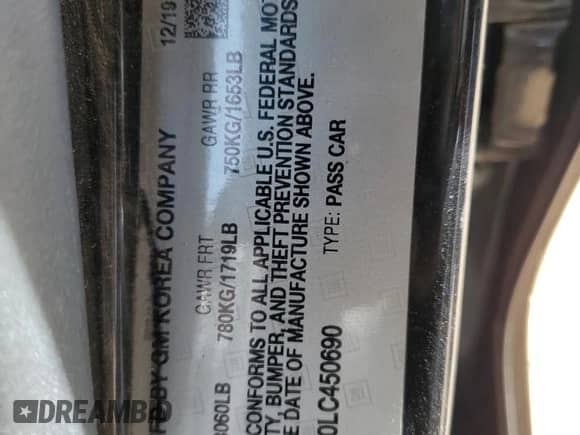 2020 Chevrolet Spark LT z VIN KL8CD6SA0LC450690, wystawiony jako Copart lot #81127085 z przebiegiem 82 406 mil mil oraz Szkoda całkowita • Salvage title. Historia ofert i sprzedaży dostępna na DreamBid. Obrazek 12.