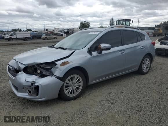 2018 Subaru Impreza Premium с VIN 4S3GTAD69J3745131, выставлен на аукционе Copart как лот 68826495 с пробегом 95 061 миль миль и Списание • Salvage title. История ставок и продаж доступна на DreamBid. Изображение 1.