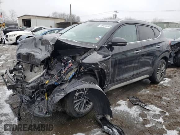 2021 Hyundai Tucson Limited with VIN KM8J3CAL2MU399252, listed as a Copart auction lot 39479034 with Not provided miles and Salvage title. Bid and sale history available at DreamBid. Image 1.