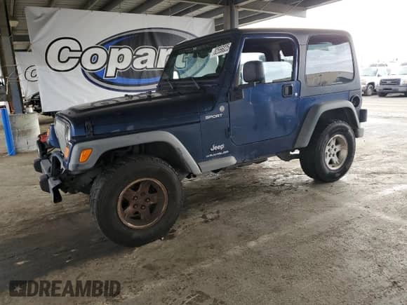 2004 Jeep Wrangler Sport z VIN 1J4FA49S54P742730, wystawiony jako Copart lot #82556025 z przebiegiem 123 091 mil mil oraz Czysty tytuł • Clean title. Historia ofert i sprzedaży dostępna na DreamBid. Obrazek 1.