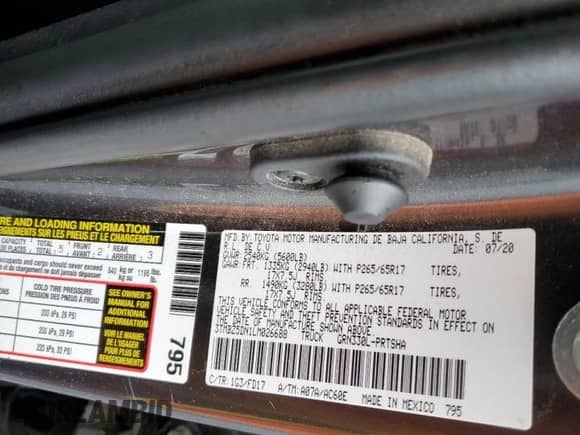 2020 Toyota Tacoma SR5 с VIN 3TMBZ5DN1LM026688, выставлен на аукционе Copart как лот 48474175 с пробегом 25 358 миль миль и Списание • Salvage title. История ставок и продаж доступна на DreamBid. Изображение 13.