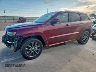 2018 Jeep Grand Cherokee High Altitude z VIN 1C4RJECG3JC489021, wystawiony jako Copart lot #59780925 z przebiegiem 108 076 mil mil oraz Szkoda całkowita • Salvage title. Historia ofert i sprzedaży dostępna na DreamBid. Obrazek 1.
