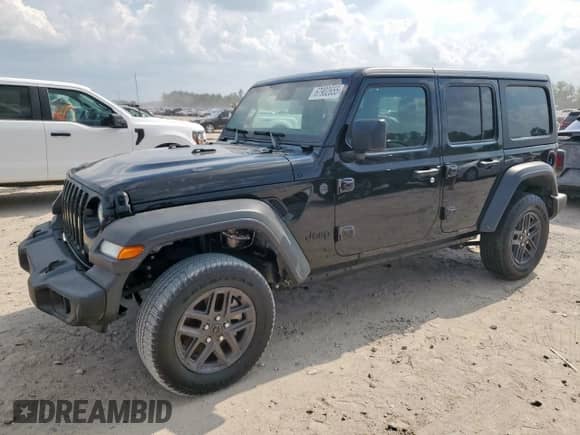 2024 Jeep Wrangler Sport S с VIN 1C4PJXDN6RW123452, выставлен на аукционе Copart как лот 67902655 с пробегом 17 234 миль миль и Списание • Salvage title. История ставок и продаж доступна на DreamBid. Изображение 1.