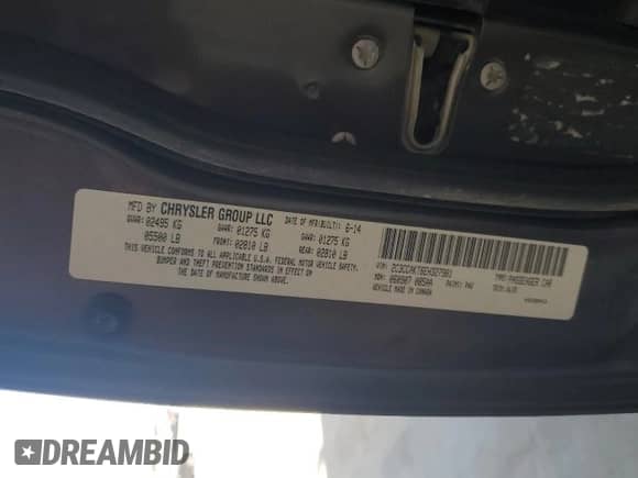 2014 Chrysler 300 C z VIN 2C3CCAKT6EH327981, wystawiony jako Copart lot #66340695 z przebiegiem 157 169 mil mil oraz Szkoda całkowita • Salvage title. Historia ofert i sprzedaży dostępna na DreamBid. Obrazek 12.