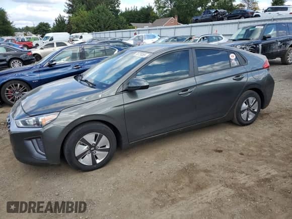 2022 Hyundai Ioniq Blue with VIN KMHC65LC0NU268654, listed as a Copart auction lot 70729355 with 55,105 mi miles and Salvage title. Bid and sale history available at DreamBid. Image 1.