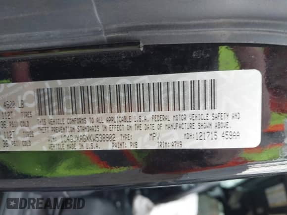 2019 Jeep Wrangler Sport S with VIN 1C4GJXAGXKW538902, listed as a IAAI auction lot 42067367 with 116,268 mi miles and . Bid and sale history available at DreamBid. Image 9.