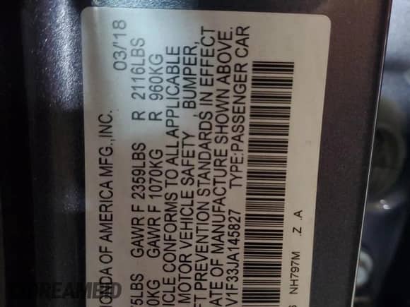 2018 Honda Accord Sport with VIN 1HGCV1F33JA145827, listed as a Copart auction lot 81913215 with 109,703 mi miles and Salvage title. Bid and sale history available at DreamBid. Image 12.