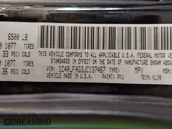 2018 Jeep Grand Cherokee Laredo с VIN 1C4RJFAG3JC137467, выставлен на аукционе IAAI как лот 43354445 с пробегом 118 635 миль миль и . История ставок и продаж доступна на DreamBid. Изображение 9.