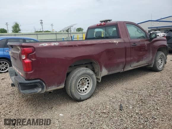 2021 Chevrolet Silverado 1500 Work Truck with VIN 3GCNYAEH2MG361637, listed as a Copart auction lot 60702465 with 80,935 mi miles and Salvage title. Bid and sale history available at DreamBid. Image 3.