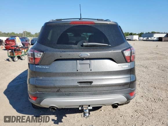 2017 Ford Escape Titanium with VIN 1FMCU0J97HUD10581, listed as a Copart auction lot 81885705 with 161,590 mi miles and Salvage title. Bid and sale history available at DreamBid. Image 6.