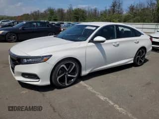 2018 Honda Accord Sport with VIN 1HGCV1E38JA004186, listed as a Copart auction lot 65143325 with 97,272 mi miles and Salvage title. Bid and sale history available at DreamBid. Image 1.