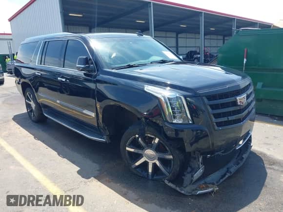 2017 Cadillac Escalade ESV Luxury with VIN 1GYS3HKJ5HR216903, listed as a IAAI auction lot 42092599 with 99,449 mi miles and . Bid and sale history available at DreamBid. Image 1.