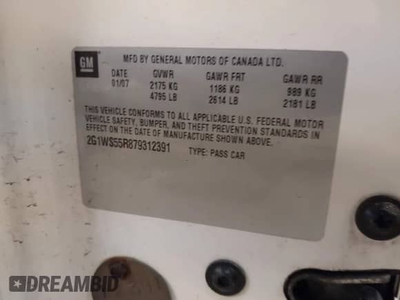 2007 Chevrolet Impala Police Police с VIN 2G1WS55R879312391, выставлен на аукционе IAAI как лот 41529704 с пробегом 72 222 миль миль и . История ставок и продаж доступна на DreamBid. Изображение 9.