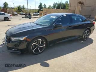2020 Honda Accord Sport with VIN 1HGCV1F35LA050303, listed as a Copart auction lot 71928315 with 114,381 mi miles and Salvage title. Bid and sale history available at DreamBid. Image 1.