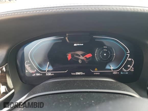 2020 BMW 7 Series with VIN WBA7W4C07LCD18314, listed as a Copart auction lot 43724774 with 25,873 mi miles and . Bid and sale history available at DreamBid. Image 9.
