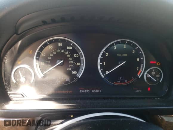 2013 BMW 5 Series 528i with VIN WBAXG5C5XDDY30804, listed as a Copart auction lot 80504155 with 154,435 mi miles and Salvage title. Bid and sale history available at DreamBid. Image 9.