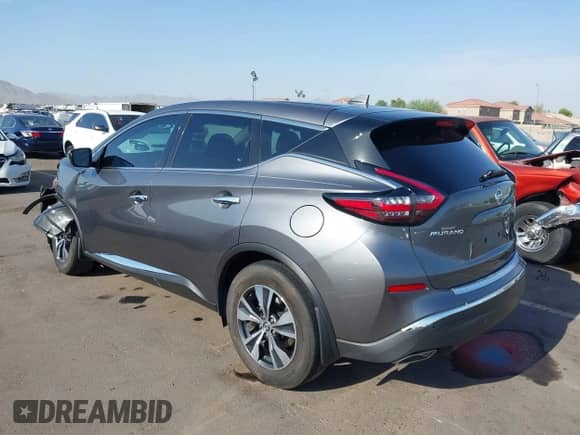 2021 Nissan Murano S with VIN 5N1AZ2AS1MC100050, listed as a IAAI auction lot 42966560 with 43,454 mi miles and . Bid and sale history available at DreamBid. Image 3.