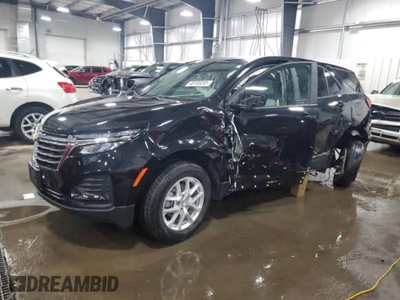 2023 Chevrolet Equinox LS z VIN 3GNAXSEG6PL130127, wystawiony jako Copart lot #48195205 z przebiegiem 21 361 mil mil oraz Szkoda całkowita • Salvage title. Historia ofert i sprzedaży dostępna na DreamBid. Obrazek 1.