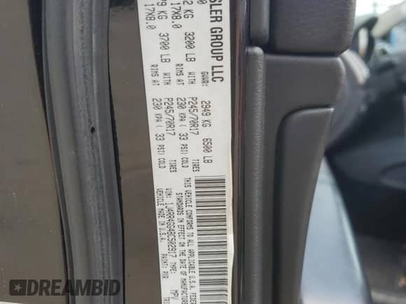 2011 Jeep Grand Cherokee 70th Anniversary with VIN 1J4RR4GG4BC502917, listed as a Copart auction lot 53629845 with 170,543 mi miles and Clean title. Bid and sale history available at DreamBid. Image 13.