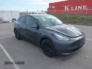 2021 Tesla Model Y Long Range with VIN 5YJYGDEE9MF173288, listed as a IAAI auction lot 43152648 with 130,129 mi miles and . Bid and sale history available at DreamBid. Image 1.