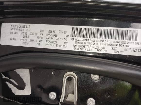 2018 Ram 1500 Big Horn с VIN 1C6RR6TT4JS160515, выставлен на аукционе IAAI как лот 43061863 с пробегом 131 104 миль миль и . История ставок и продаж доступна на DreamBid. Изображение 9.