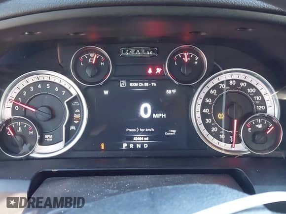 2022 Ram 1500 Warlock with VIN 1C6RR7GG1NS237589, listed as a IAAI auction lot 41192070 with 43,464 mi miles and . Bid and sale history available at DreamBid. Image 7.