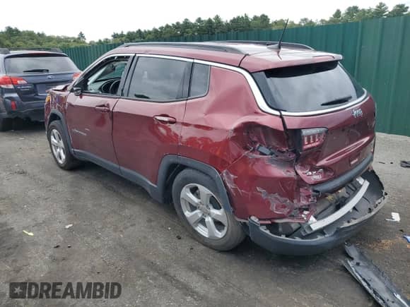 2021 Jeep Compass Latitude with VIN 3C4NJDBB7MT537515, listed as a Copart auction lot 70023295 with 41,801 mi miles and Salvage title. Bid and sale history available at DreamBid. Image 2.