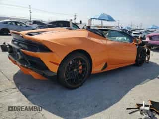2023 Lamborghini Huracan с VIN ZHWUT5ZF5PLA22589, выставлен на аукционе Copart как лот 80068995 с пробегом 14 519 миль миль и Списание • Salvage title. История ставок и продаж доступна на DreamBid. Изображение 3.