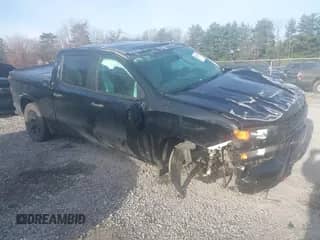 2022 Chevrolet Silverado 1500 Custom Trail Boss z VIN 1GCPYCEL0NZ102400, wystawiony jako IAAI lot #40833563 z przebiegiem 81 919 mil mil oraz . Historia ofert i sprzedaży dostępna na DreamBid. Obrazek 1.