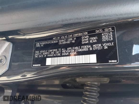 2015 Volvo S60 T5 Premier с VIN YV1612TK3F2363609, выставлен на аукционе IAAI как лот 42878515 с пробегом 85 058 миль миль и . История ставок и продаж доступна на DreamBid. Изображение 9.
